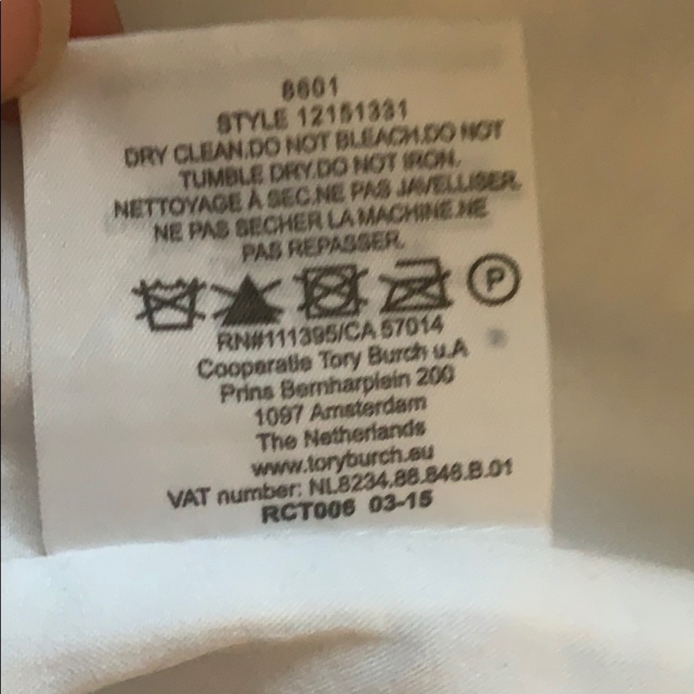 Tory Burch White Side Ruffle Midi Shirt NWT - Picture 11 of 11